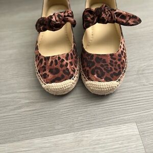 Jessica Simpson Brown Leopard Espadrilles
